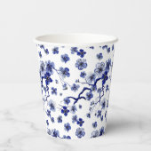 Oriental Sakura Branch Pattern Papieren Bekers (Achterkant)