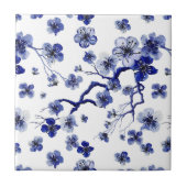 Oriental Sakura Branch Pattern Tegeltje (Voorkant)