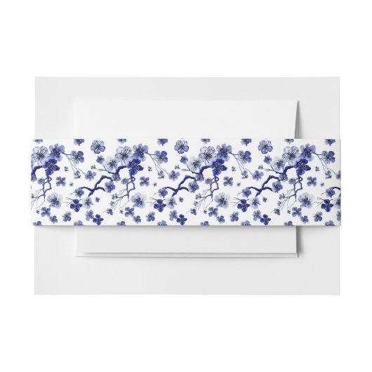 Oriental Sakura Branch Pattern Uitnodigingen Wikkel (Voorkant Voorbeeld)