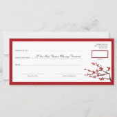 Oriental Sakura Cherry Blossom Gift Certificate (Achterkant)