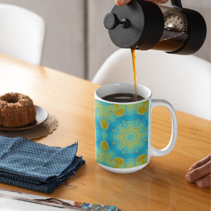 Oriental Star in Blue en Old Gold Yellow Mok