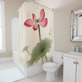 Oriental style Lotus Douchegordijn (In situ)