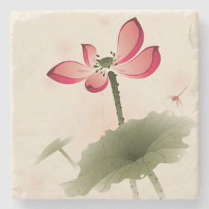 Oriental style Lotus Stenen Onderzetter