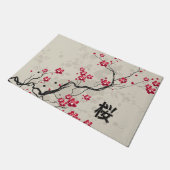 Oriental Style Sakura Cherry Blossom Art Deurmat (Schuin)