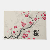Oriental Style Sakura Cherry Blossom Art Deurmat (Voorkant)