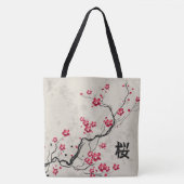 Oriental Style Sakura Cherry Blossom Art Draagtas (Voorkant)