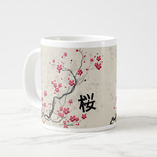Oriental Style Sakura Cherry Blossom Art Extra Grote Mok