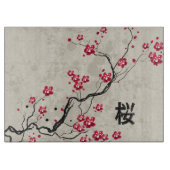 Oriental Style Sakura Cherry Blossom Art Snijplank (Voorkant)