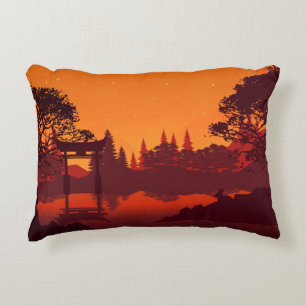 Oriental Sunset Accent Pillow Kussen