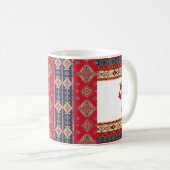 Oriental Turc Motif Bleu frontière Mug rouge (Devant droit)