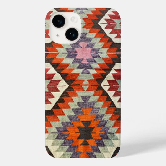 Oriental Turks Perzisch Kilim Carpet Case-Mate iPhone Case (Achterkant)