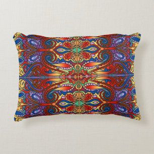 Oriental Waterverf Patroon I + jouw ideeën Decoratief Kussen