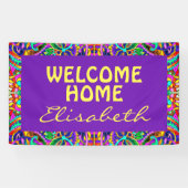 Oriental Waterverf Patroon III + uw ideeën Spandoek (Horizontaal)