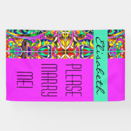 Oriental Waterverf Patroon III + uw ideeën Spandoek