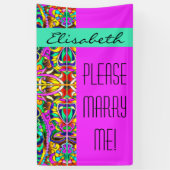 Oriental Waterverf Patroon III + uw ideeën Spandoek (Verticaal)