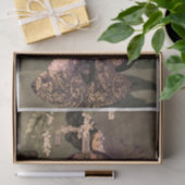 Oriental Woman Pheasant Peony Portrait Tissuepapier (Geschenk)