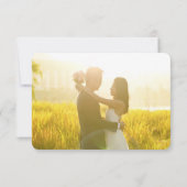 Oriental Yellow Sunrise Merci Mariage en bambou (Dos)