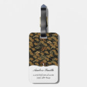 Oriental Zee Dragon Pattern Bagagelabel (Achterkant verticaal)
