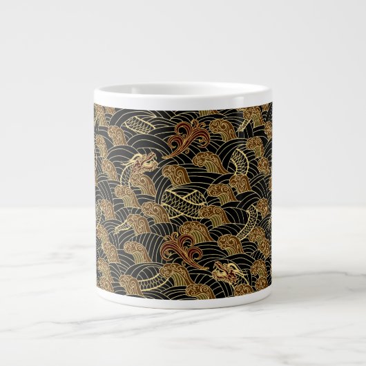 Oriental Zee Dragon Pattern Jumbo Beker (Voorkant)