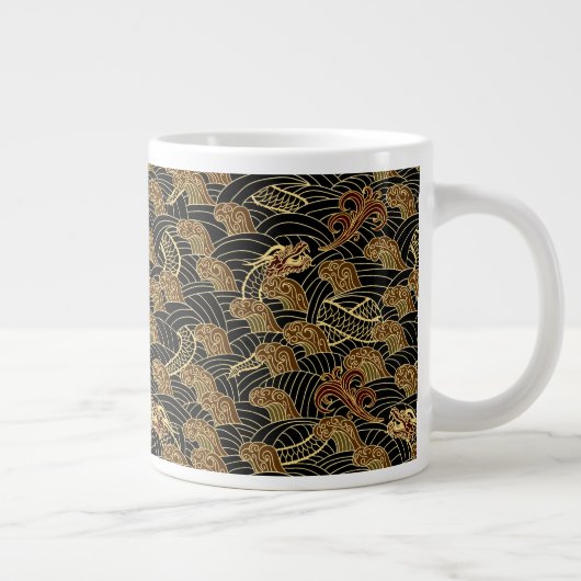 Oriental Zee Dragon Pattern Jumbo Beker (Rechts)