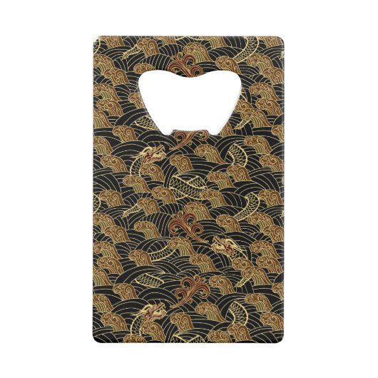 Oriental Zee Dragon Pattern Kredietkaart Flessenopener (Achterkant)