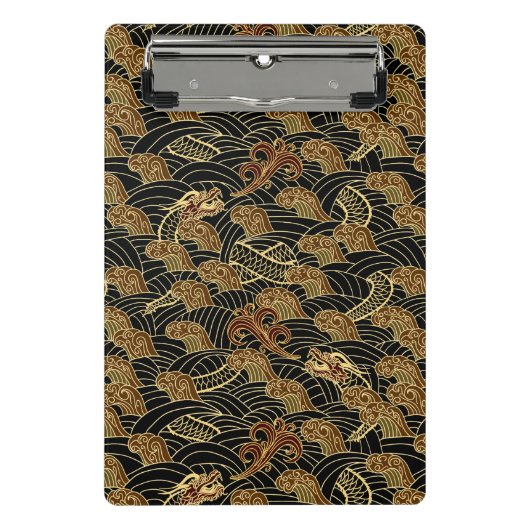 Oriental Zee Dragon Pattern Mini Klembord (Voorkant)