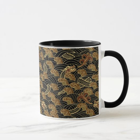Oriental Zee Dragon Pattern Mok (Rechts)
