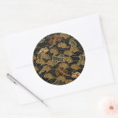 Oriental Zee Dragon Pattern Ronde Sticker (Envelop)