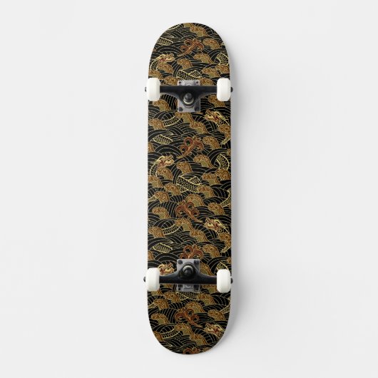 Oriental Zee Dragon Pattern Skateboard (Voorkant)