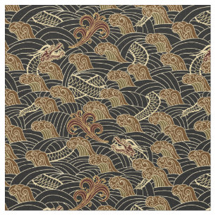 Oriental Zee Dragon Pattern Stof