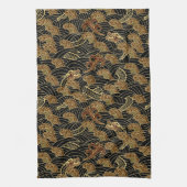 Oriental Zee Dragon Pattern Theedoek (Verticaal)
