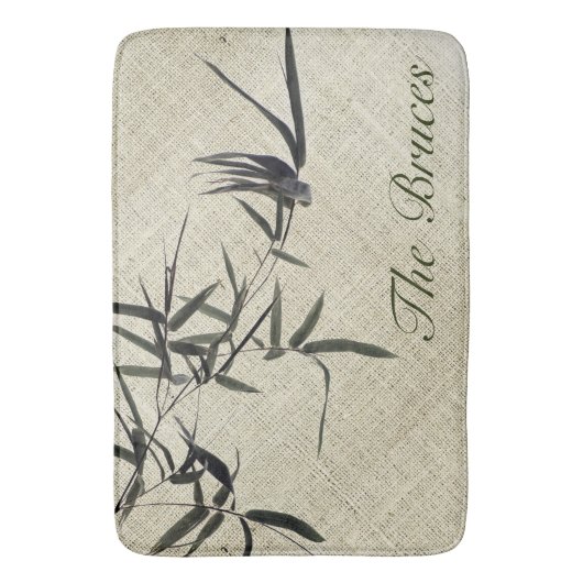 Oriental Zen Accent Bamboo Personalized Bath Mat (Voorkant Verticaal)