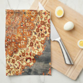 Orientale Antiek Turkse Perzische Textuur Theedoek (Quarter Fold)