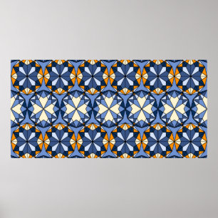Orientale arabische versiering naadloos patroon poster