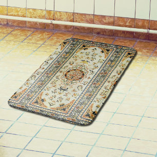 Orientale deklaag in lichtkleuren badmat