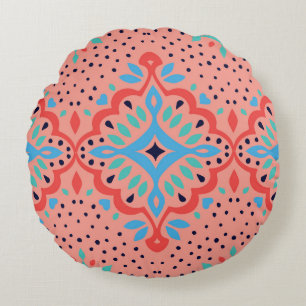 Orientale demaspatroon. Talavera-aardewerk. Rond Kussen