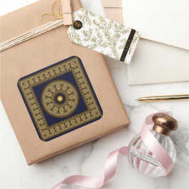 Orientale glanzende decoratie vierkante sticker