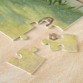 Orientale kranen door het water legpuzzel (Zijkant)