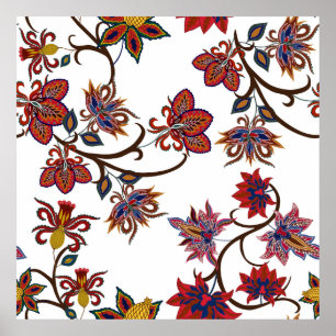 Orientale motieven. Naadloos patroon met prachtig  Poster