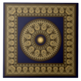 Orientale mozaïekomp mandala tegeltje