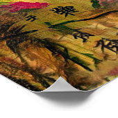 Orientale verf. Japanse stijl Poster (Hoek)