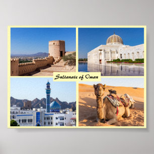 Oriëntatiepunten in het sultanaat Oman Poster