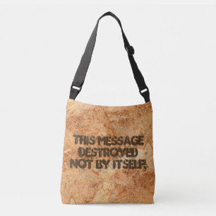oriented strand board - OSB naadloos patroon Crossbody Tas