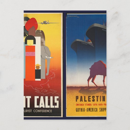 oriënterend en palestine briefkaart (Voorkant)