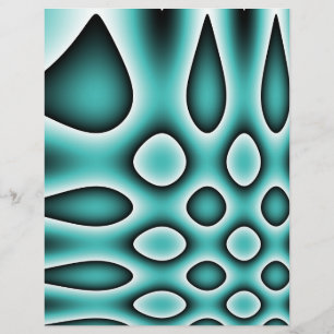 Origamarapier, Aqua Blue Abstracte Stippen & Teard Flyer