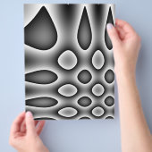 Origamarapier, grijze Abstracte Stippen en trappen Flyer (Hand)