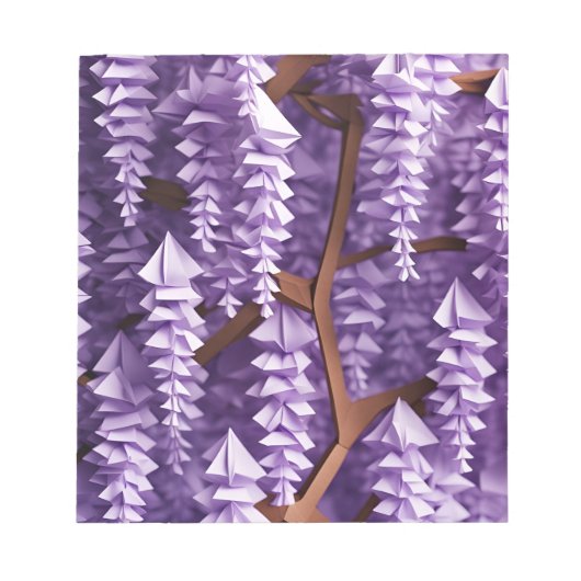 Origami Art - Cascading Elegance: De Wisteria Notitieblok (Voorkant)