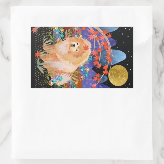 ORIGAMI AUTOMNE Chow rectangle stickers (Sac)
