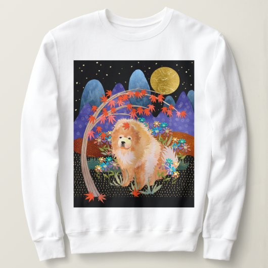 ORIGAMI AUTUMN de witte shirten van de Chow kiezen Trui (Design voorkant)