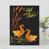 Origami Best Wishes Flat Kaart (Staand voorkant)